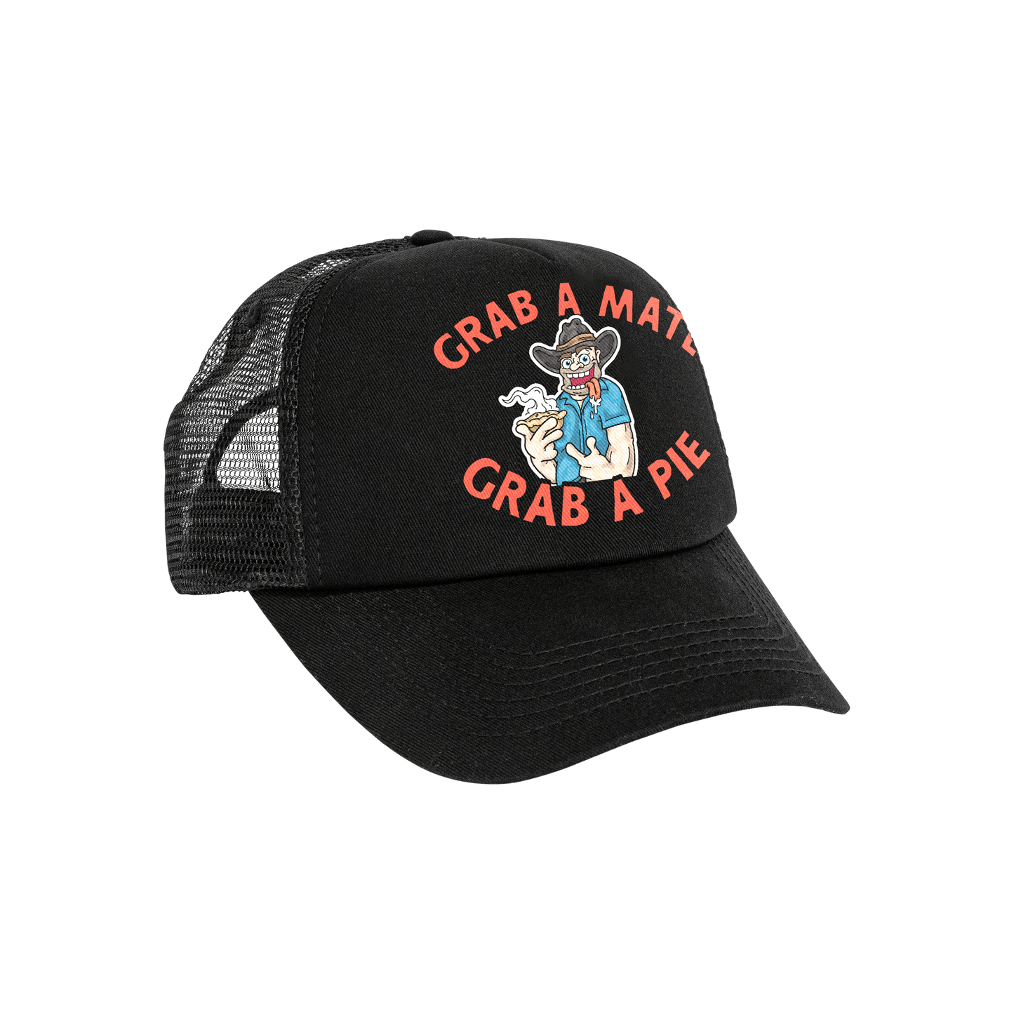 GRAB A MATE PRINTED TRUCKER HAT